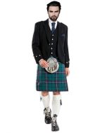 Scottish Black Tweed Wedding Kilt Outfit